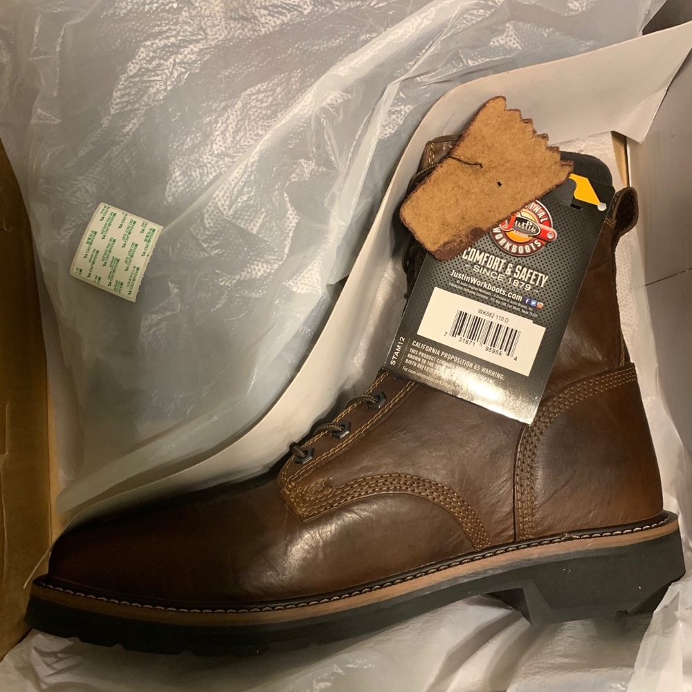 Justin Work Boots Stam 12 Steele Toe